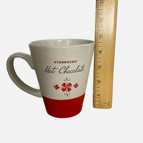 Starbucks Coffee Hot Chocolate Mugs Set of Two Red Turquoise 2010 15 fl. Oz. - Picture 9 of 10